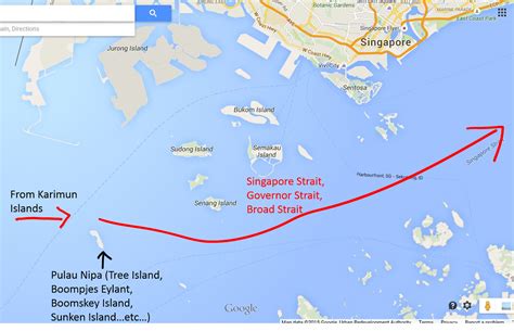 singapore strait on map