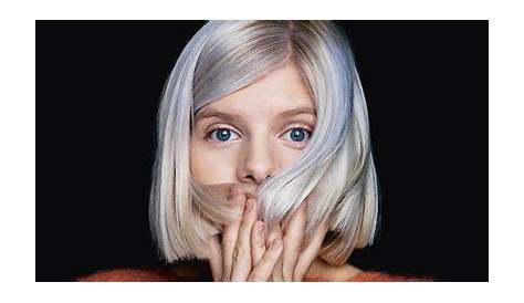 #women Aurora Aksnes #musician #singer white hair short hair looking at