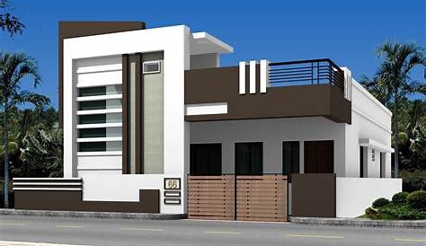 Single Floor House Front View Model Design Pictures Elevation 3 BHK With Best