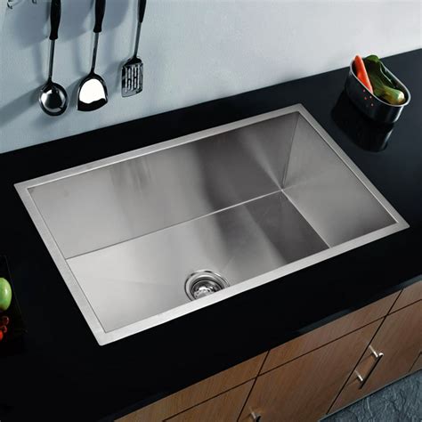 MR Direct Undermount Stainless Steel 30 in. Single Bowl Kitchen Sink in