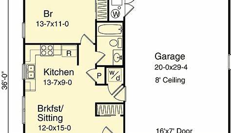 Apartment With Garage Floor Plan - One Story Garage Apartment - 2225SL