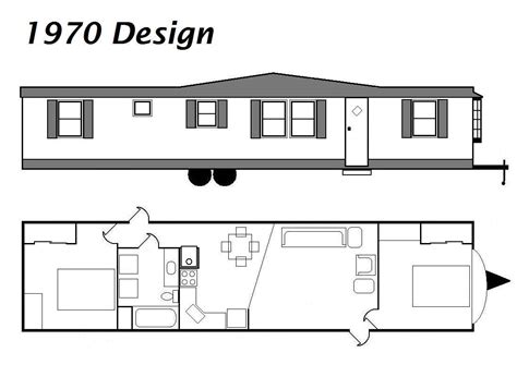 single wide vintage mobile home floor plans