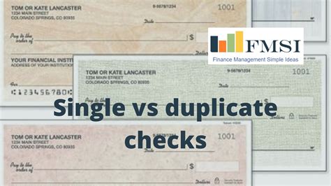 Single/Wallet Checks Vs Duplicate