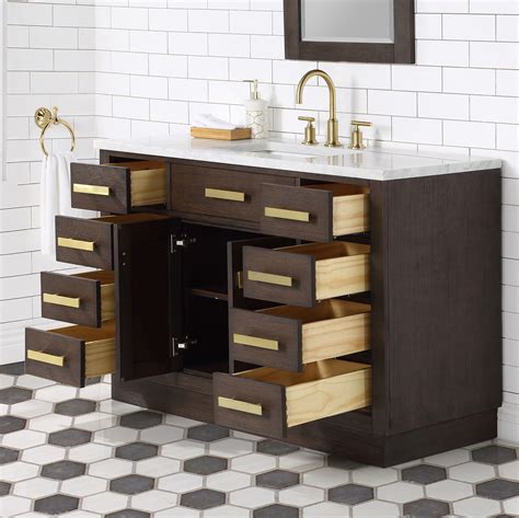 Single Bathroom Vanity Brown