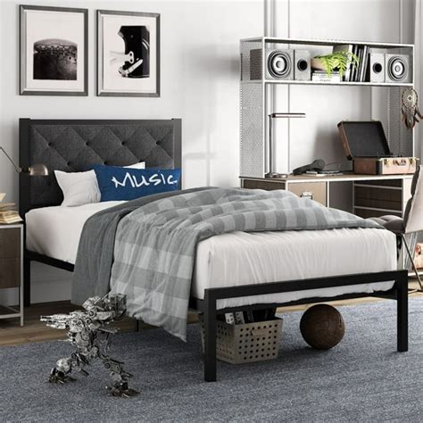 Single Platform Bed Frame, Grey Walmart Canada