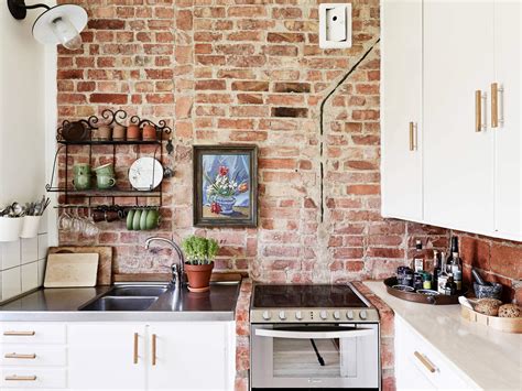 Single Brick Wall Kitchen