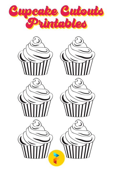 Single Cupcake Cutouts Printables