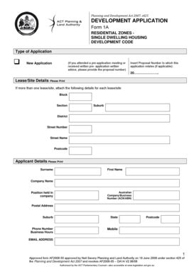 Single Dwelling Housing Development Code