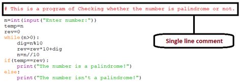 single line comments in python starts with