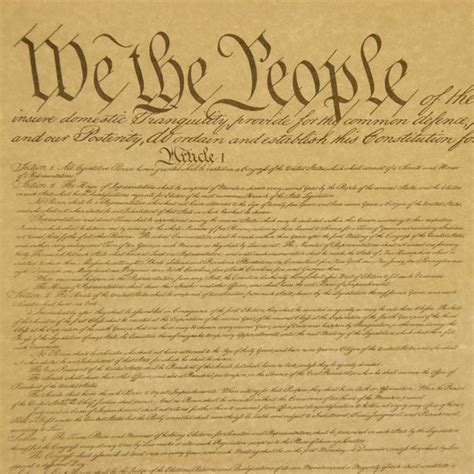 Single Page Printable Constitution