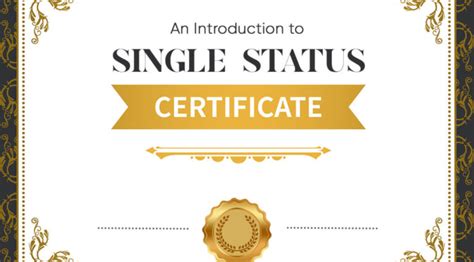 Single Status Certificate Oregon