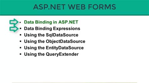 Single Value Data Binding In Asp Net Example