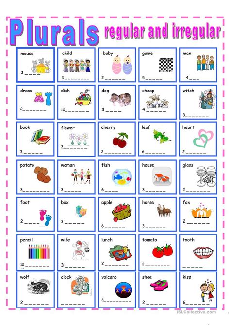 singular and plural nouns exercises wordwall
