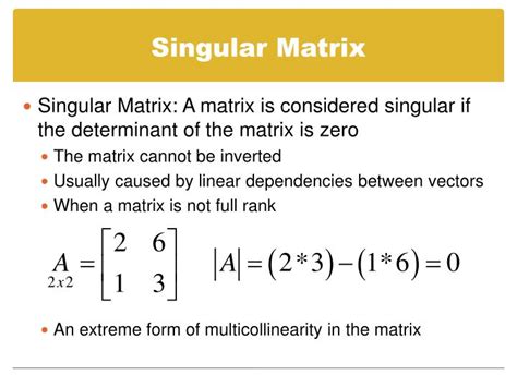 singular matrix example