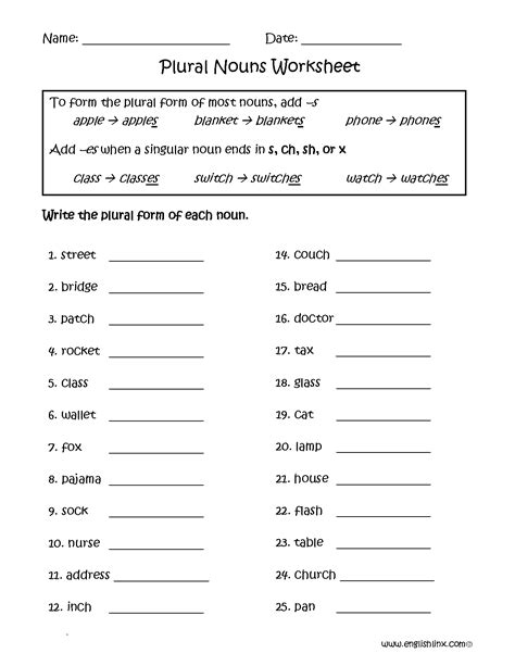 singular plural nouns worksheet for grade 3