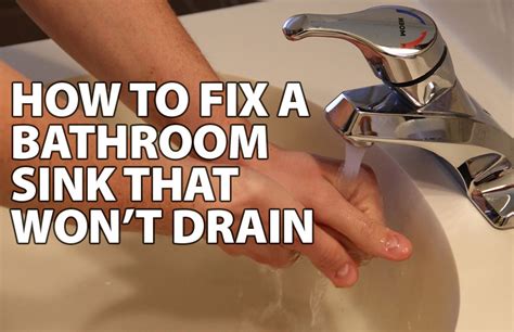 Sink Drain Not Draining Properly
