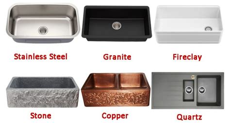 sink types of materials