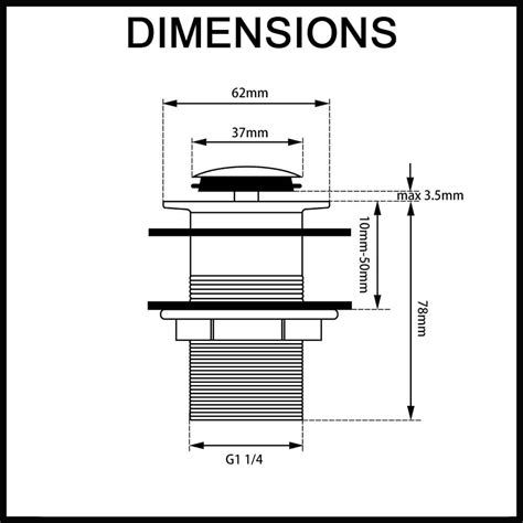 Sink Waste Dimensions