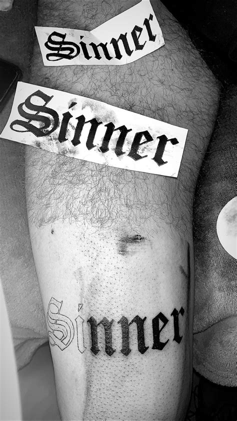 A sinner on Saturday at saint on Sunday Tattoo quotes, Tattoos