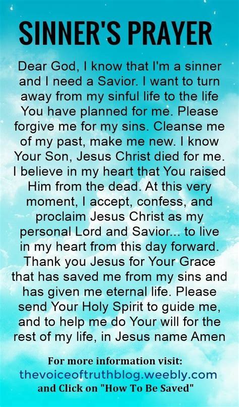 sinners prayer for healing