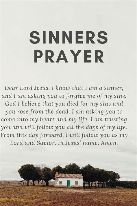 sinners prayer for youth