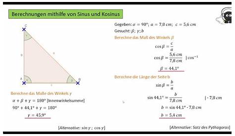 Sinus- und Kosinusbeziehungen am rechtwinkligen Dreieck - GeoGebra