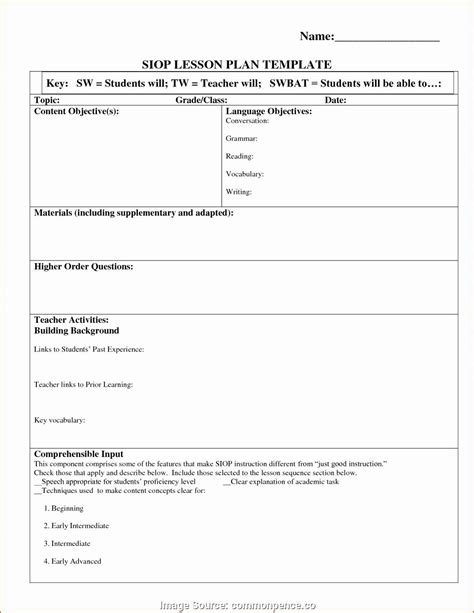 FREE 9+ Sample SIOP Lesson Plan Templates in PDF MS Word