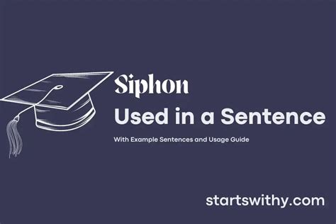 siphon in a sentence