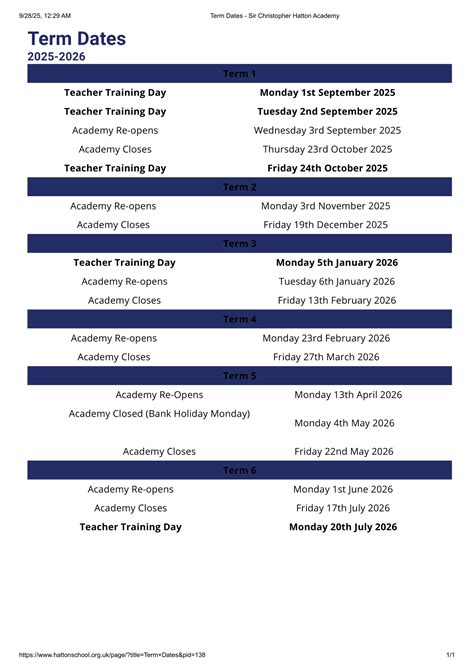 Review Of Sir Christopher Hatton Term Dates 2023