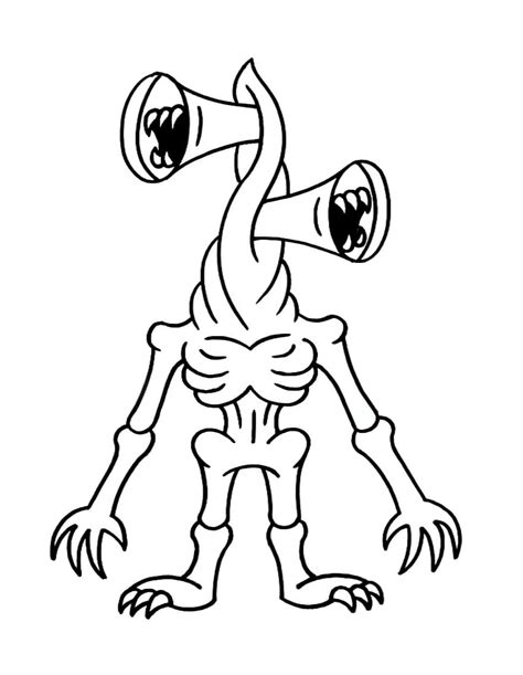 siren head coloring pages free
