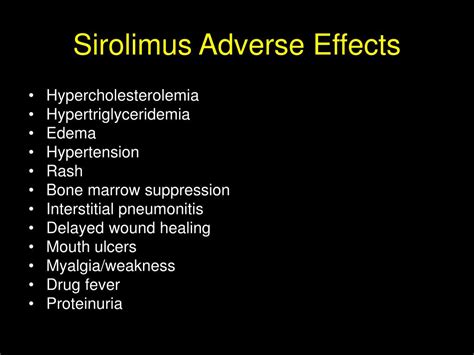 sirolimus side effects