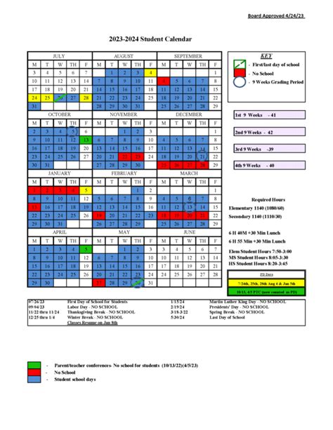 sisd school calendar 23-24