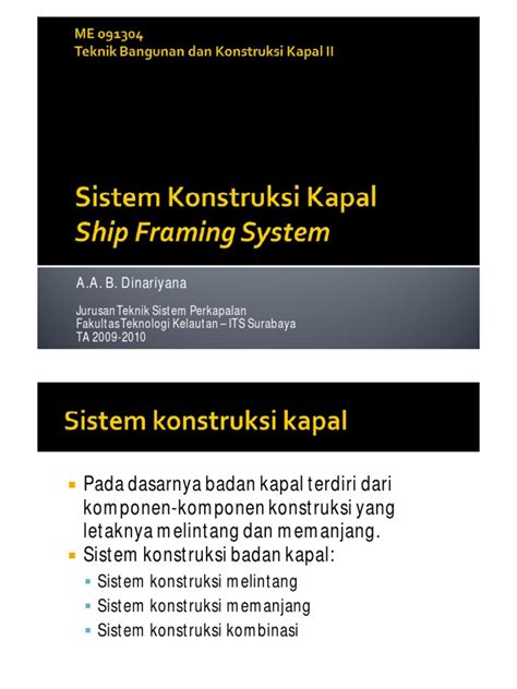 sistem konstruksi kapal pdf
