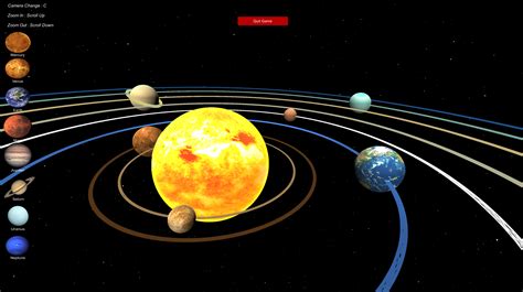 sistema solar 3d online simulator