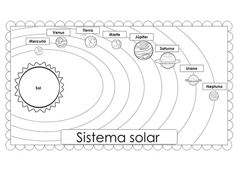 sistema solar para colorear y completar
