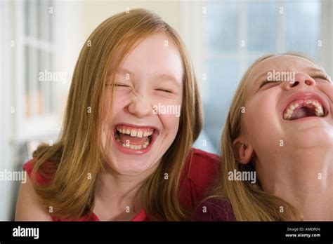 Sisters laughing