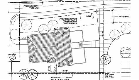 Site Plan Construction Drawing Layout Of Residential Building With Detail