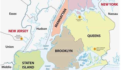 NYC map - carte Imprimable de New York (New York - etats-unis)