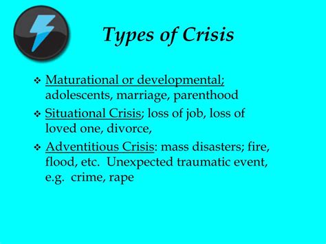 situational and maturational crisis