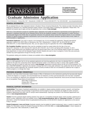 siue graduate admission requirements