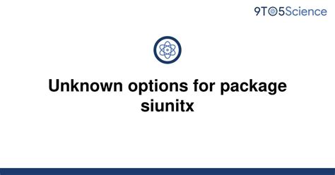 siunitx package