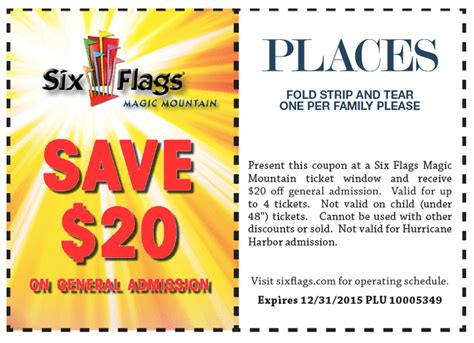 Six Flags Coupons Printable and Online Coupon Code & Discounts Cha