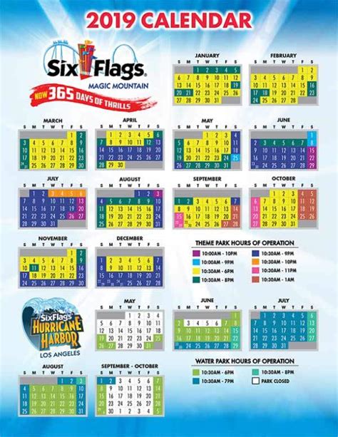 Six Flags Great America Crowd Calendar