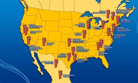 Six Flags Map Usa