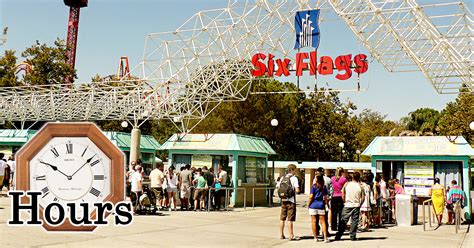 six flags park hours today