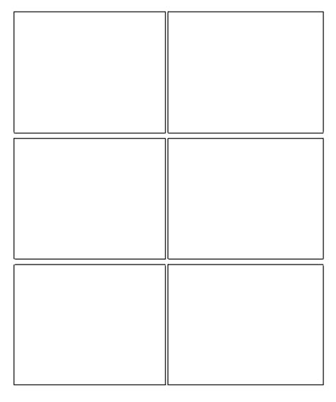 Six Frame Comic Strip Printable