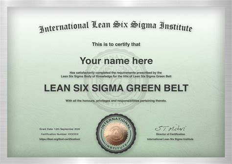 six lean sigma certification