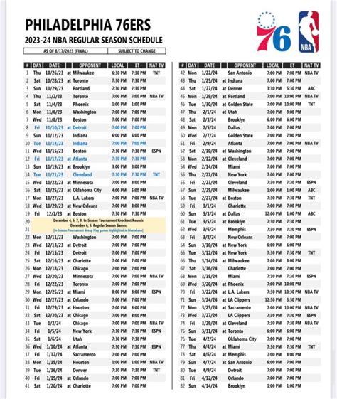 sixers schedule 2023-34