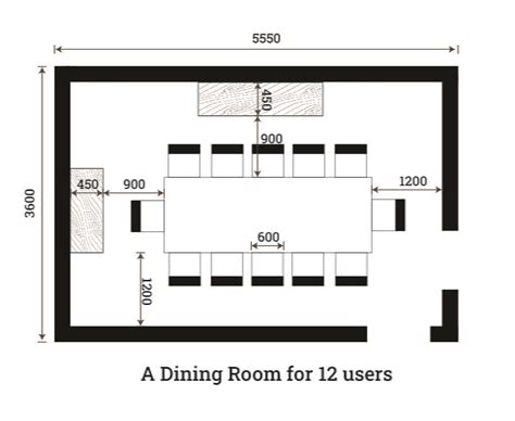 size for dining room