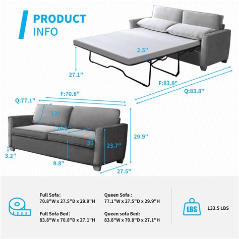Size Of A Double Sofa Bed